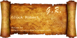 Glück Róbert névjegykártya